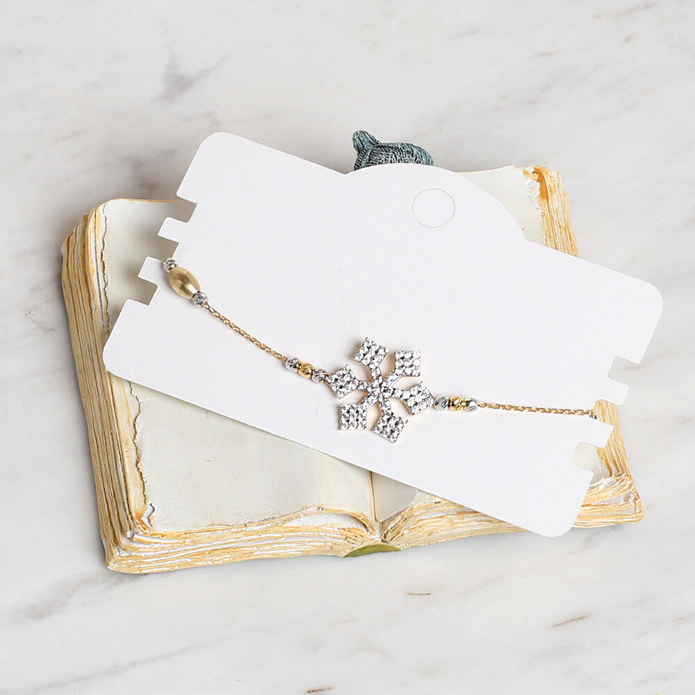 Loren 25'li Beyaz Çoklu Takı Bileklik Kartı